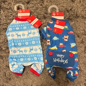 Blue and Red Reindeer Dog Pajama